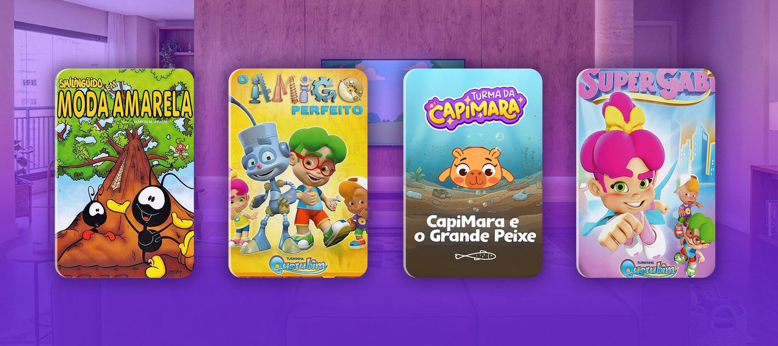 Conteúdos JoinKids: Moda Amarela, O Amigo Perfeito, Turma da CapiMara e Super Gabi