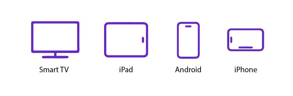 Disponível em Smart TV, iPad, Android e iPhone